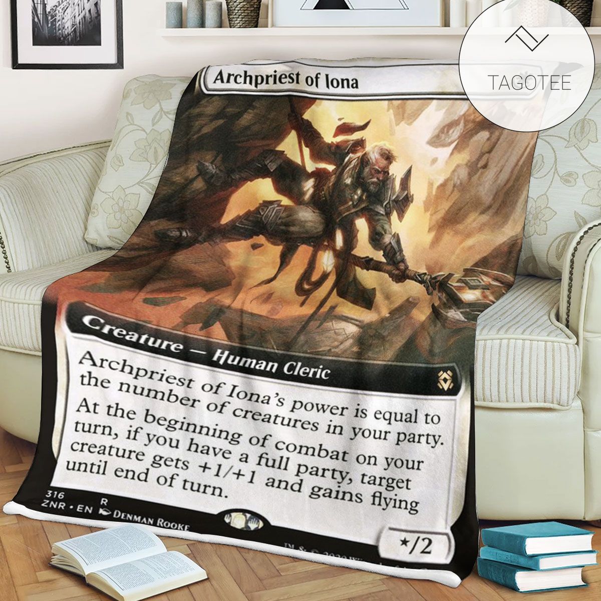 Znr 316 Archpriest Of Iona Mtg Game Magic The Gathering Fleece Blanket Znr 316 Archpriest Of Iona Mtg Game Magic The Gathering Fleece Blanket