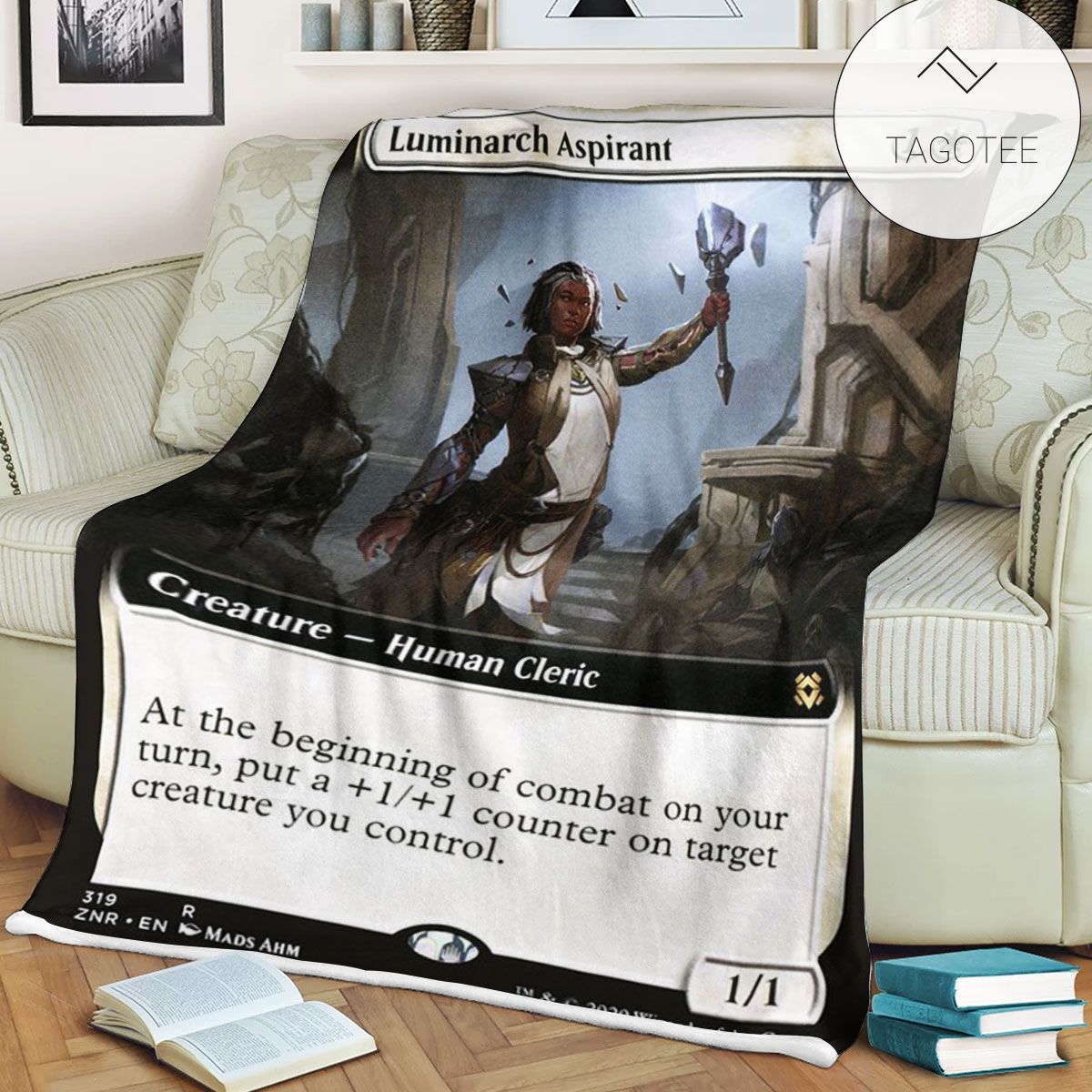 Znr 319 Luminarch Aspirant Mtg Game Magic The Gathering Fleece Blanket Znr 319 Luminarch Aspirant Mtg Game Magic The Gathering Fleece Blanket