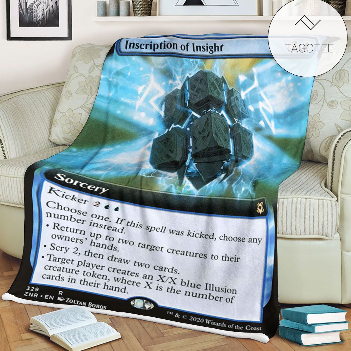 Znr 329 Inscription Of Insight Mtg Game Magic The Gathering Fleece Blanket Znr 329 Inscription Of Insight Mtg Game Magic The Gathering Fleece Blanket