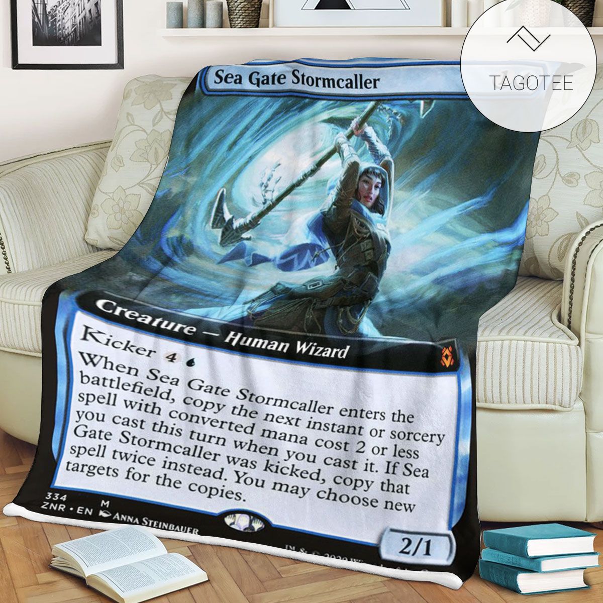 Znr 334 Sea Gate Stormcaller Mtg Game Magic The Gathering Fleece Blanket Znr 334 Sea Gate Stormcaller Mtg Game Magic The Gathering Fleece Blanket