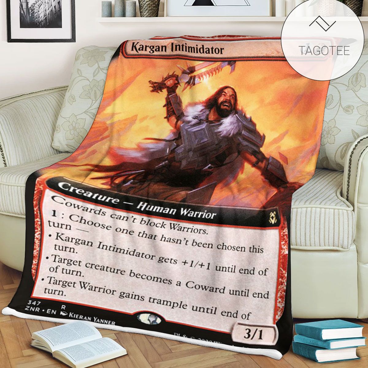 Znr 347 Kargan Intimidator Mtg Game Magic The Gathering Fleece Blanket Znr 347 Kargan Intimidator Mtg Game Magic The Gathering Fleece Blanket