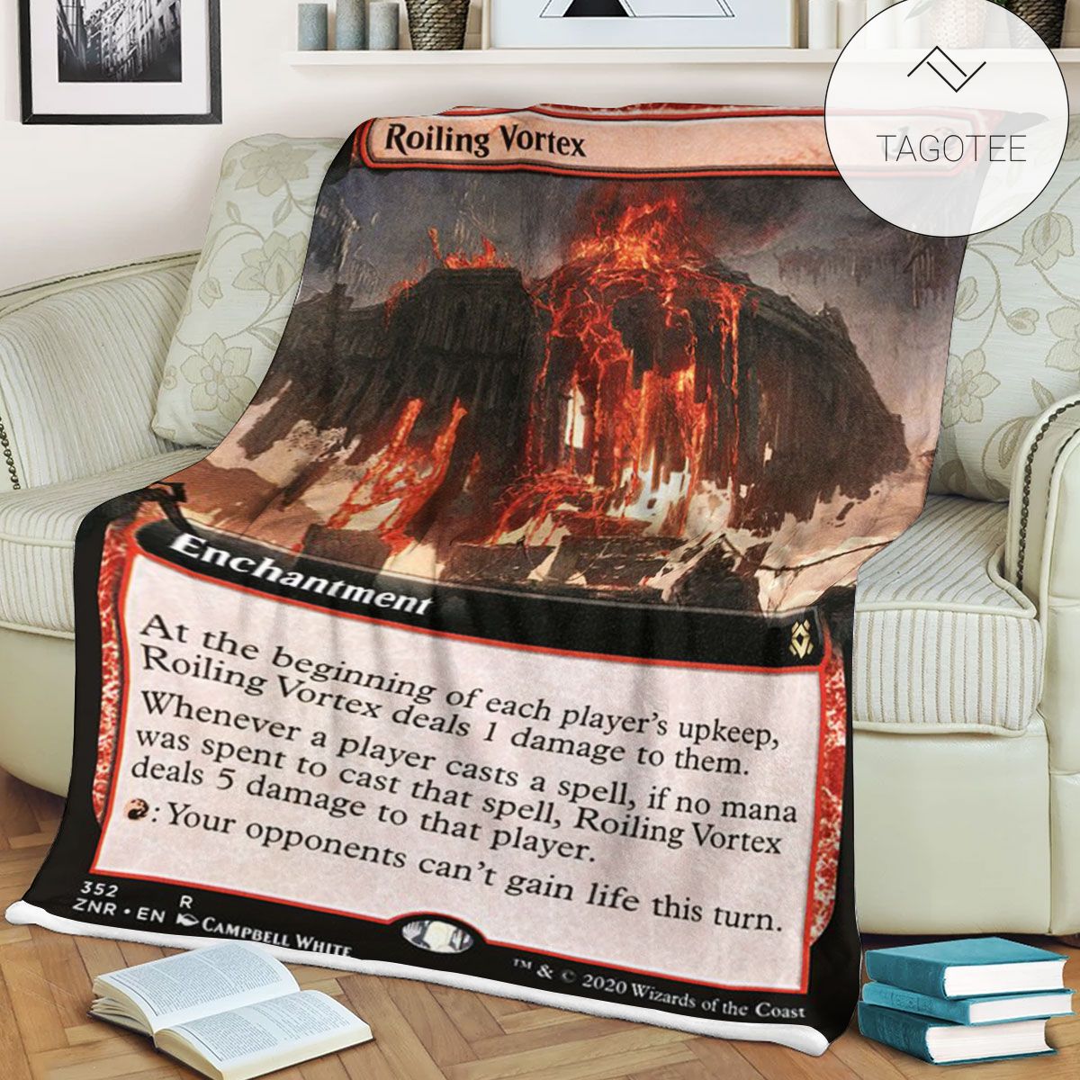 Znr 352 Roiling Vortex Mtg Game Magic The Gathering Fleece Blanket Znr 352 Roiling Vortex Mtg Game Magic The Gathering Fleece Blanket