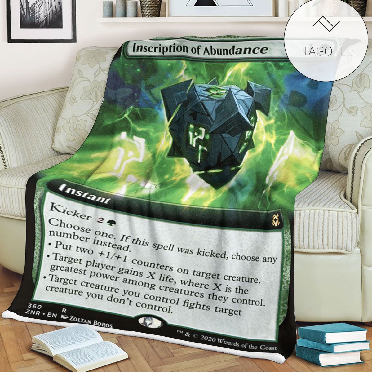 Znr 360 Inscription Of Abundance Mtg Game Magic The Gathering Fleece Blanket Znr 360 Inscription Of Abundance Mtg Game Magic The Gathering Fleece Blanket