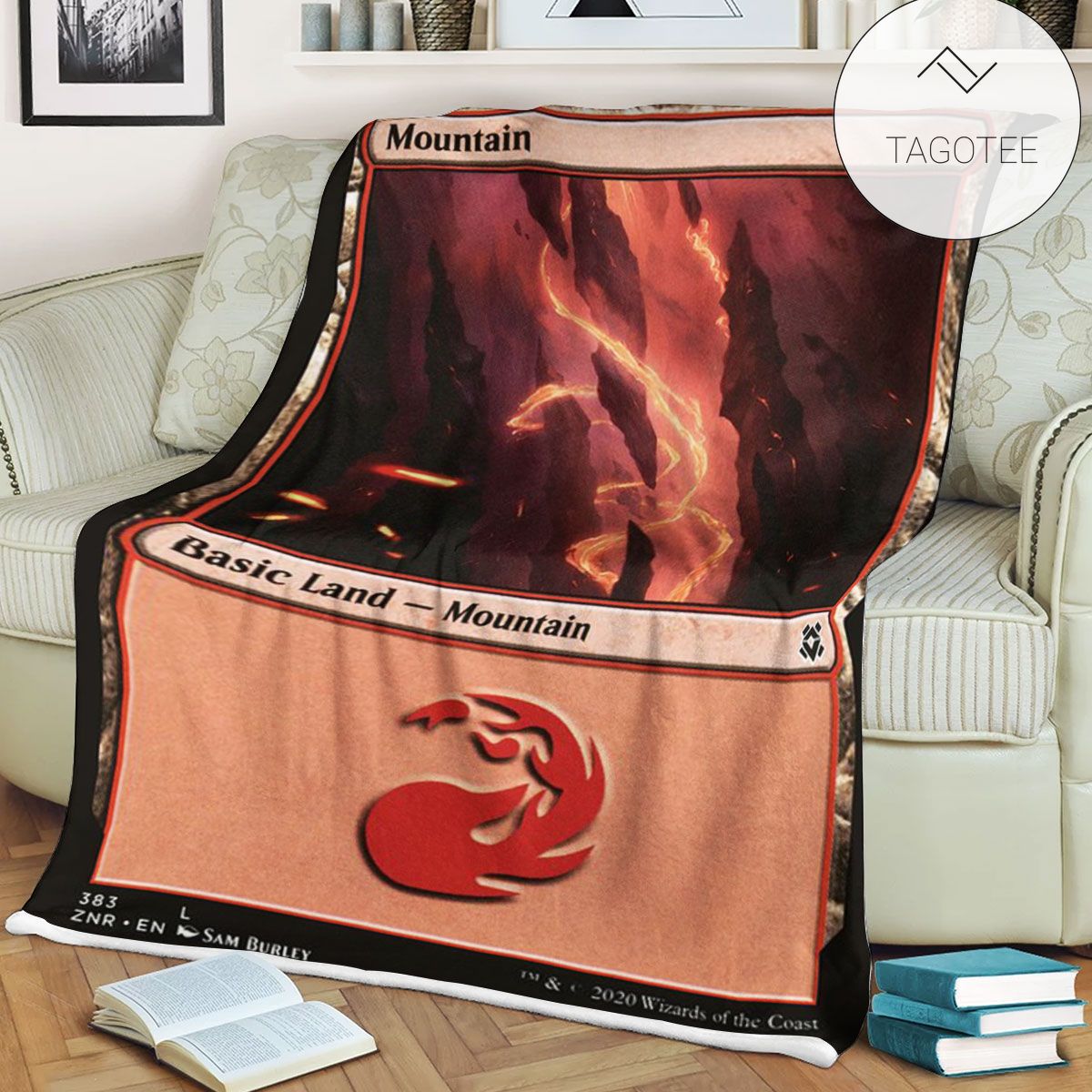 Znr 383 Mountain Mtg Game Magic The Gathering Fleece Blanket Znr 383 Mountain Mtg Game Magic The Gathering Fleece Blanket