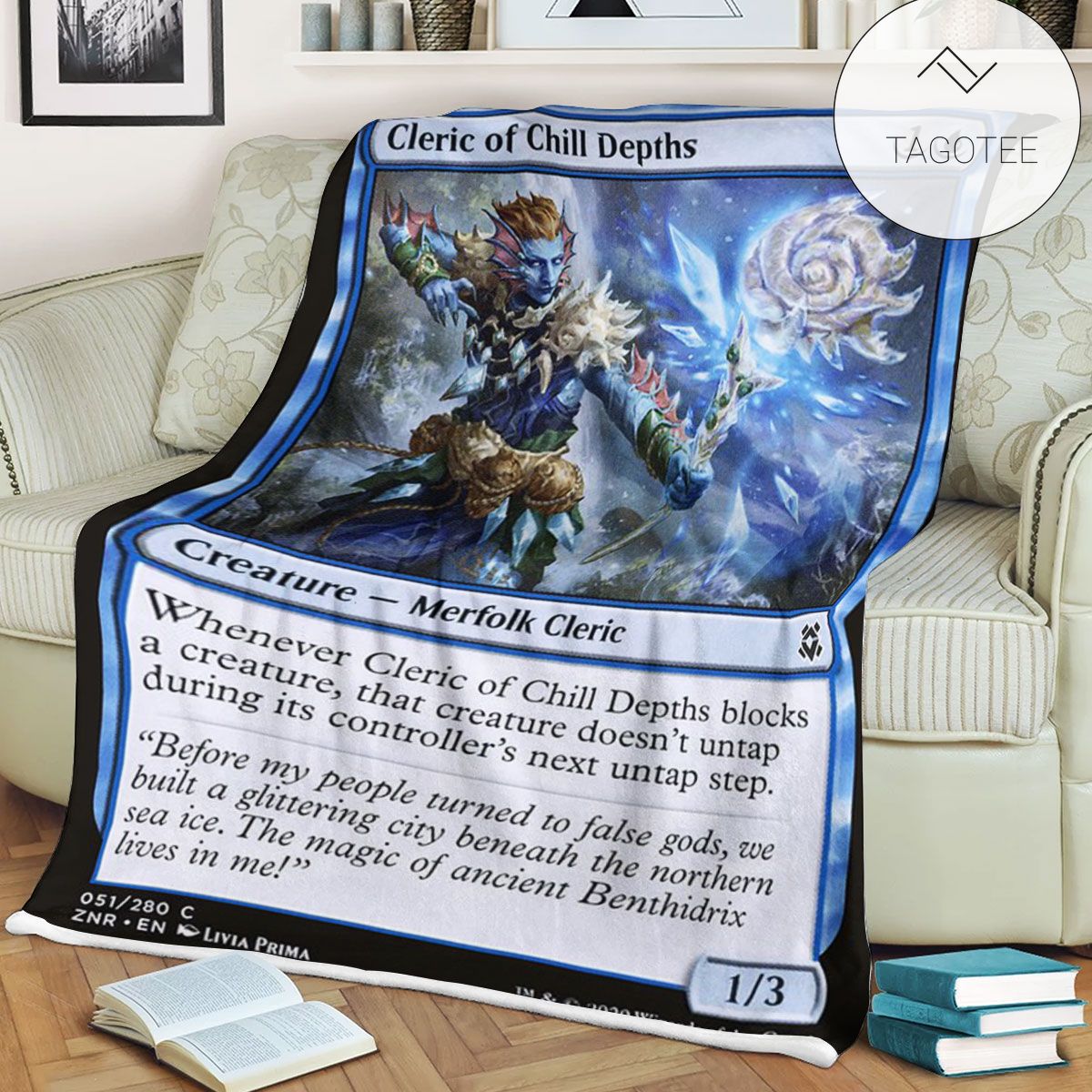 Znr 51 Cleric Of Chill Depths Mtg Game Magic The Gathering Fleece Blanket Znr 51 Cleric Of Chill Depths Mtg Game Magic The Gathering Fleece Blanket