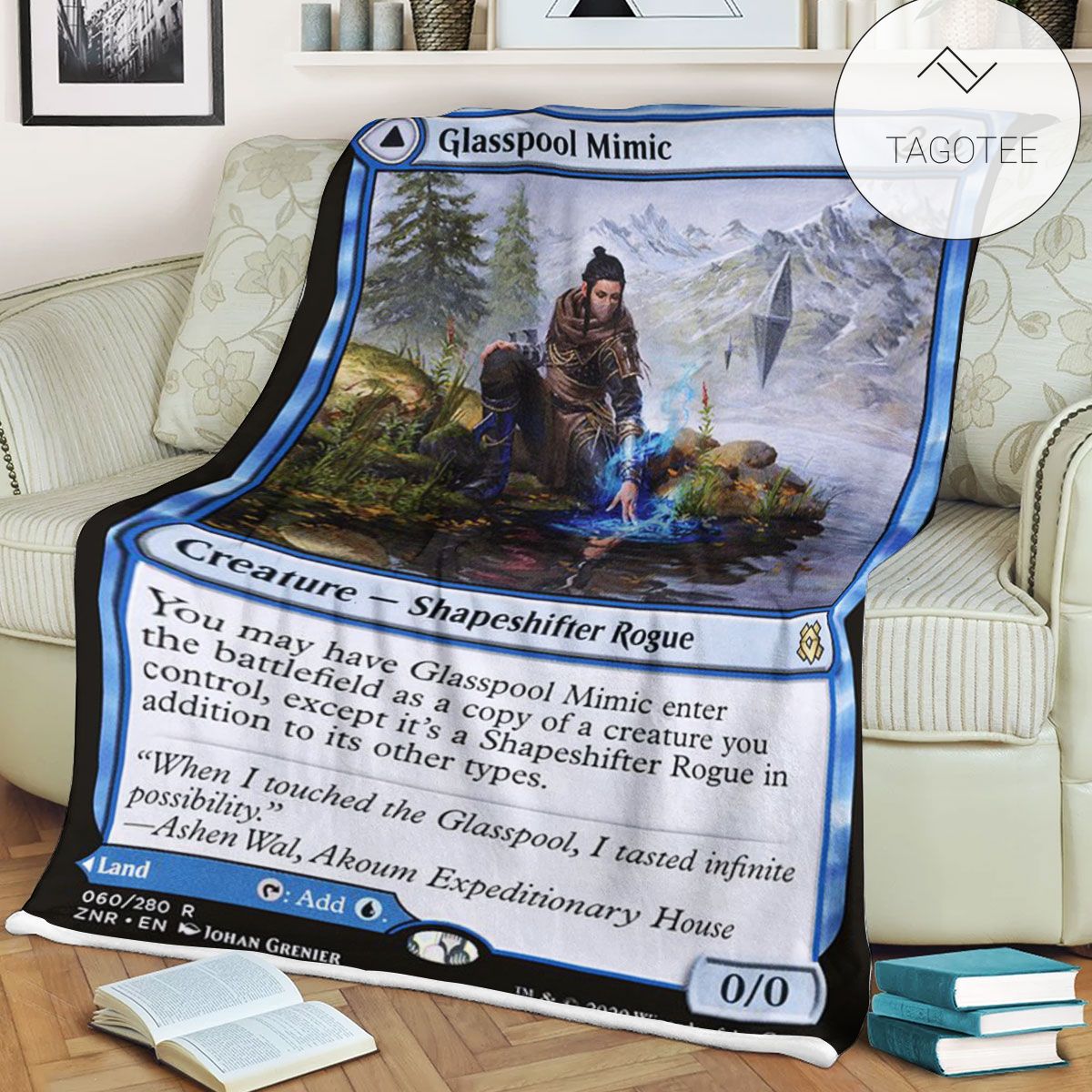 Znr 60 Glasspool Mimic Mtg Game Magic The Gathering Fleece Blanket Znr 60 Glasspool Mimic Mtg Game Magic The Gathering Fleece Blanket