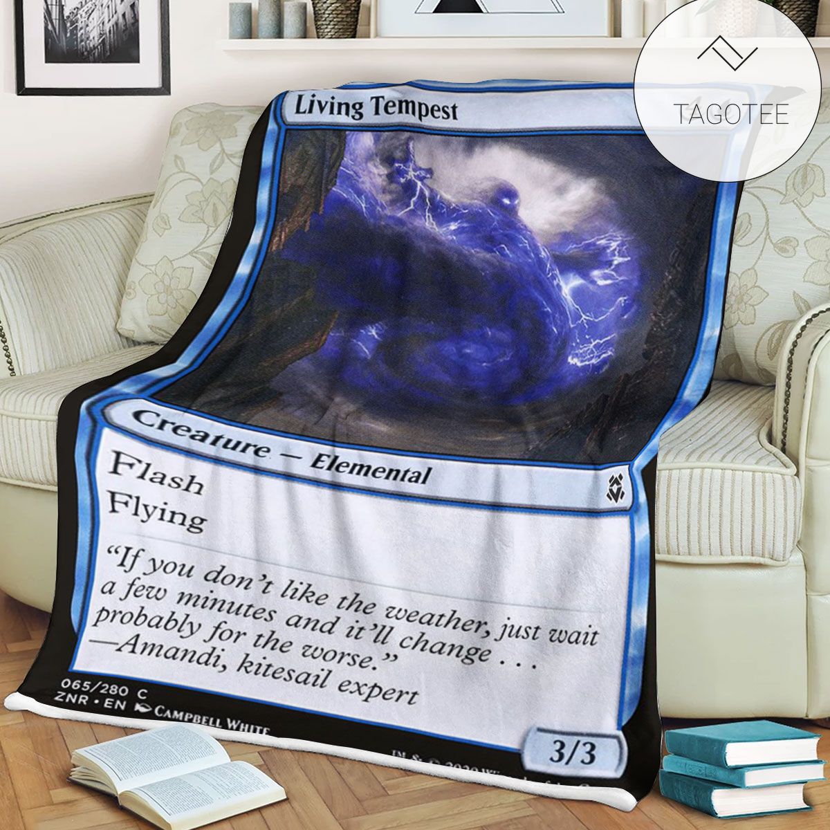 Znr 65 Living Tempest Mtg Game Magic The Gathering Fleece Blanket Znr 65 Living Tempest Mtg Game Magic The Gathering Fleece Blanket