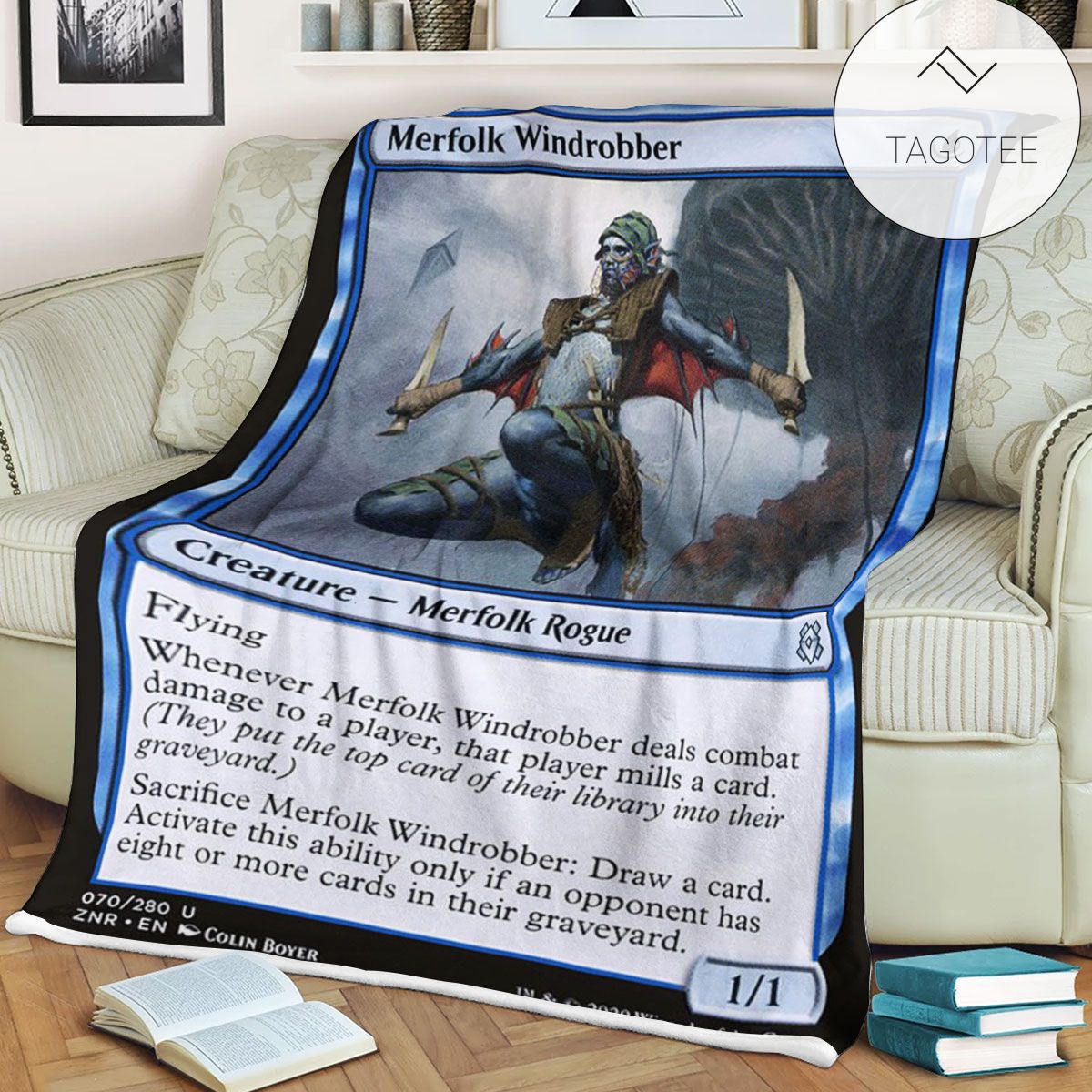 Znr 70 Merfolk Windrobber Mtg Game Magic The Gathering Fleece Blanket Znr 70 Merfolk Windrobber Mtg Game Magic The Gathering Fleece Blanket