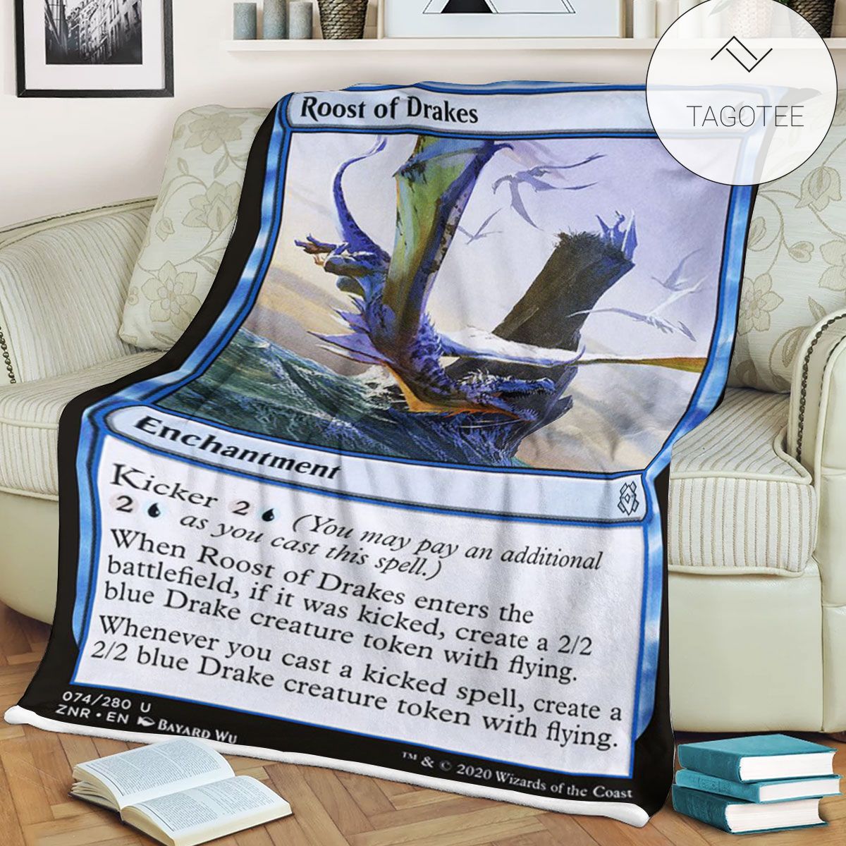 Znr 74 Roost Of Drakes Mtg Game Magic The Gathering Fleece Blanket Znr 74 Roost Of Drakes Mtg Game Magic The Gathering Fleece Blanket
