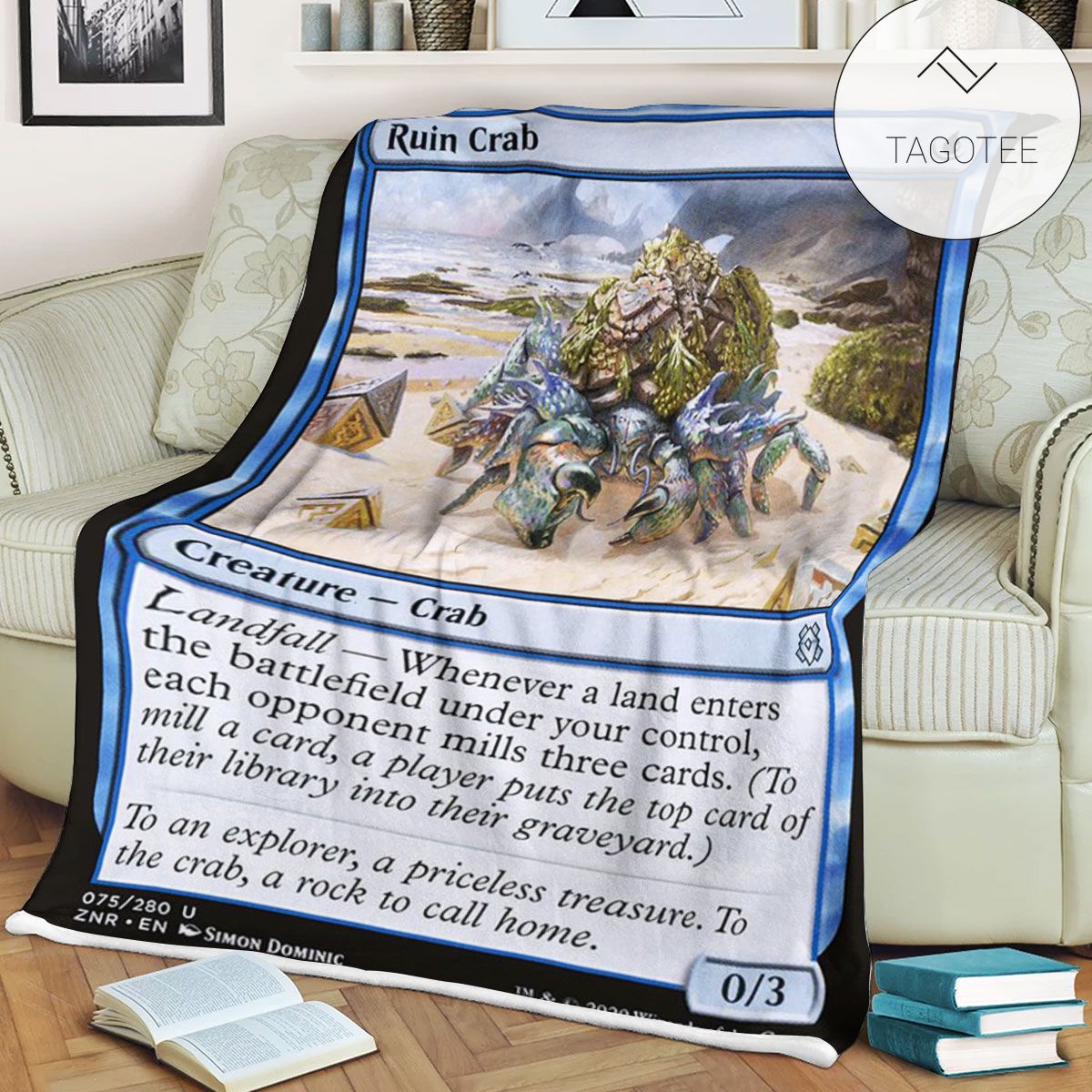 Znr 75 Ruin Crab Mtg Game Magic The Gathering Fleece Blanket Znr 75 Ruin Crab Mtg Game Magic The Gathering Fleece Blanket