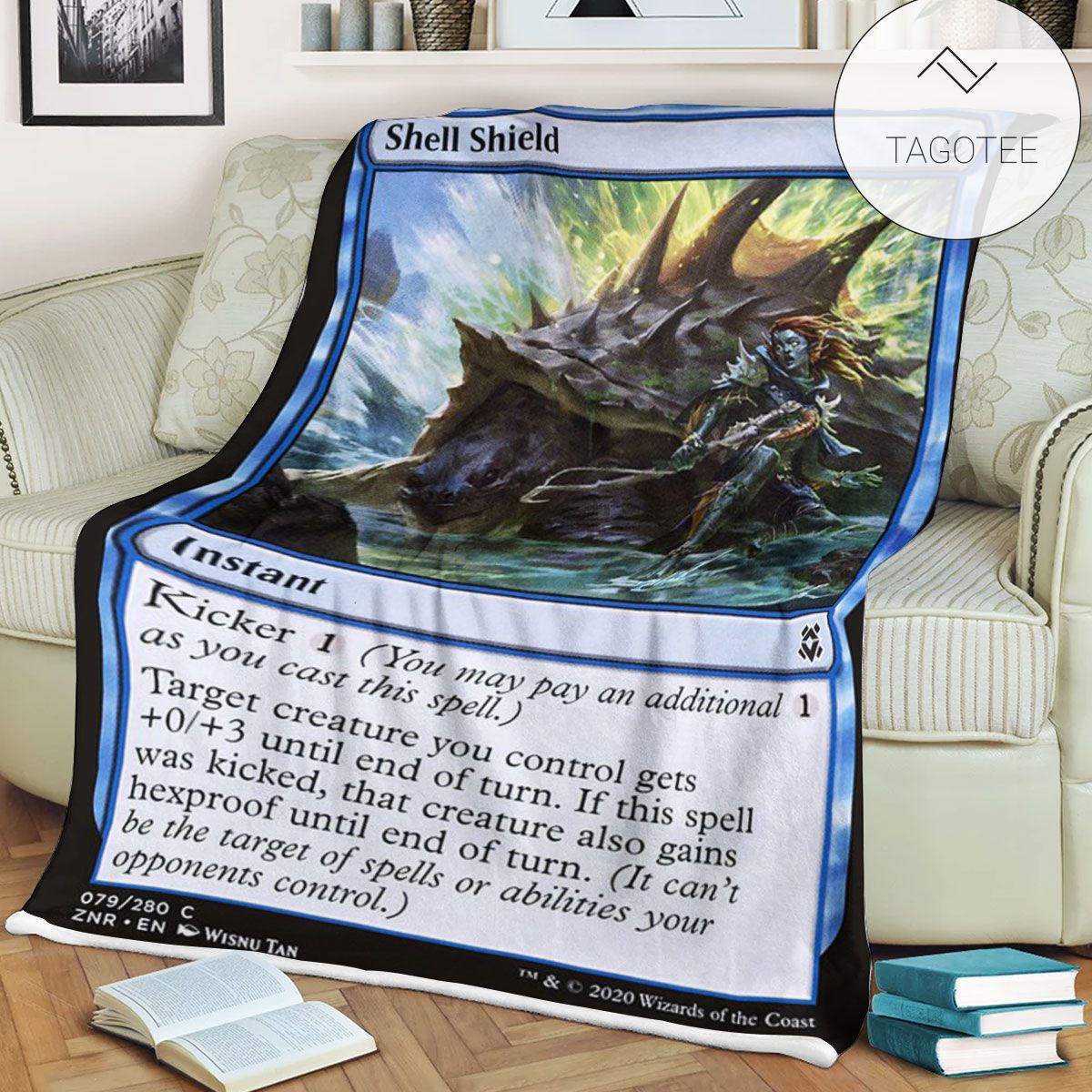 Znr 79 Shell Shield Mtg Game Magic The Gathering Fleece Blanket Znr 79 Shell Shield Mtg Game Magic The Gathering Fleece Blanket