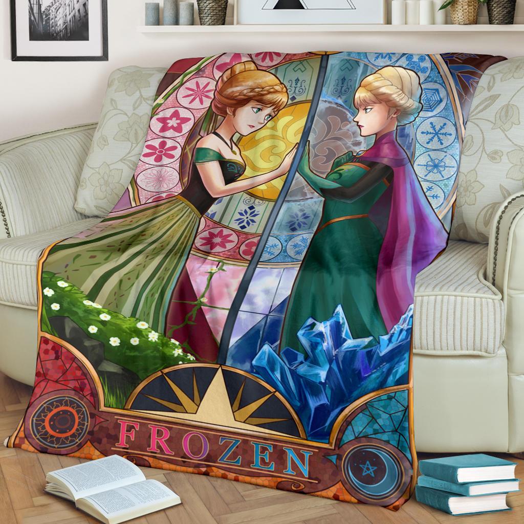 Elsa Anna Frozen Premium Blanket Elsa Anna Frozen Premium Blanket