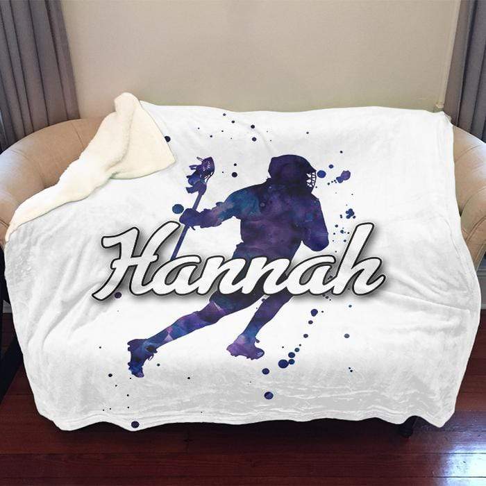 Lacrosse Personalized Sherpa Blanket Lacrosse Personalized Sherpa Blanket