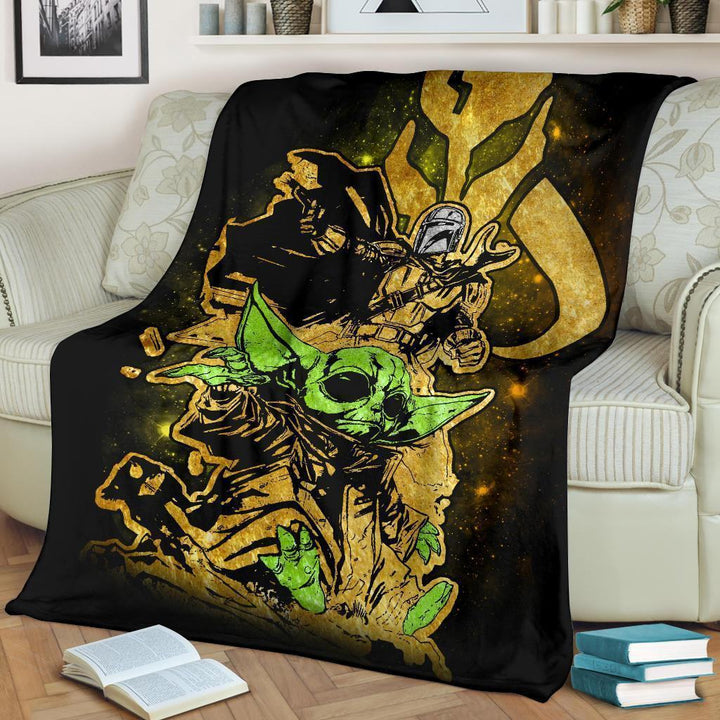 The Mandalorian Baby Yoda Fleece Blanket The Mandalorian Baby Yoda Fleece Blanket