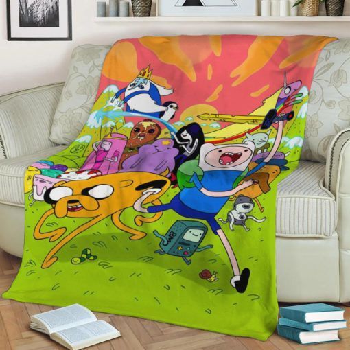 ADVENTURE TIME BEST SELLER FLEECE BLANKET GIFT FOR FAN ADVENTURE TIME BEST SELLER FLEECE BLANKET GIFT FOR FAN