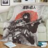 ATTACK ON TITAN MIKASA BEST SELLER FLEECE BLANKET GIFT FOR FAN