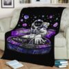ASTRONAUT TECHNO MUSIC DJ FLEECE BLANKET GIFT FOR FAN