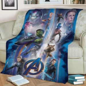 AVENGERS TEAM MARVEL FLEECE BLANKET GIFT FOR FAN