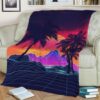 80S AESTHETIC LANDSCAPE BEST SELLER FLEECE BLANKET GIFT FOR FAN
