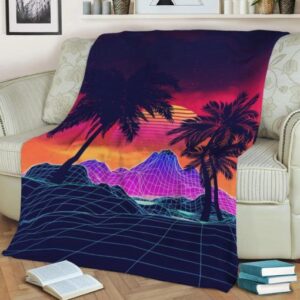80S AESTHETIC LANDSCAPE BEST SELLER FLEECE BLANKET GIFT FOR FAN