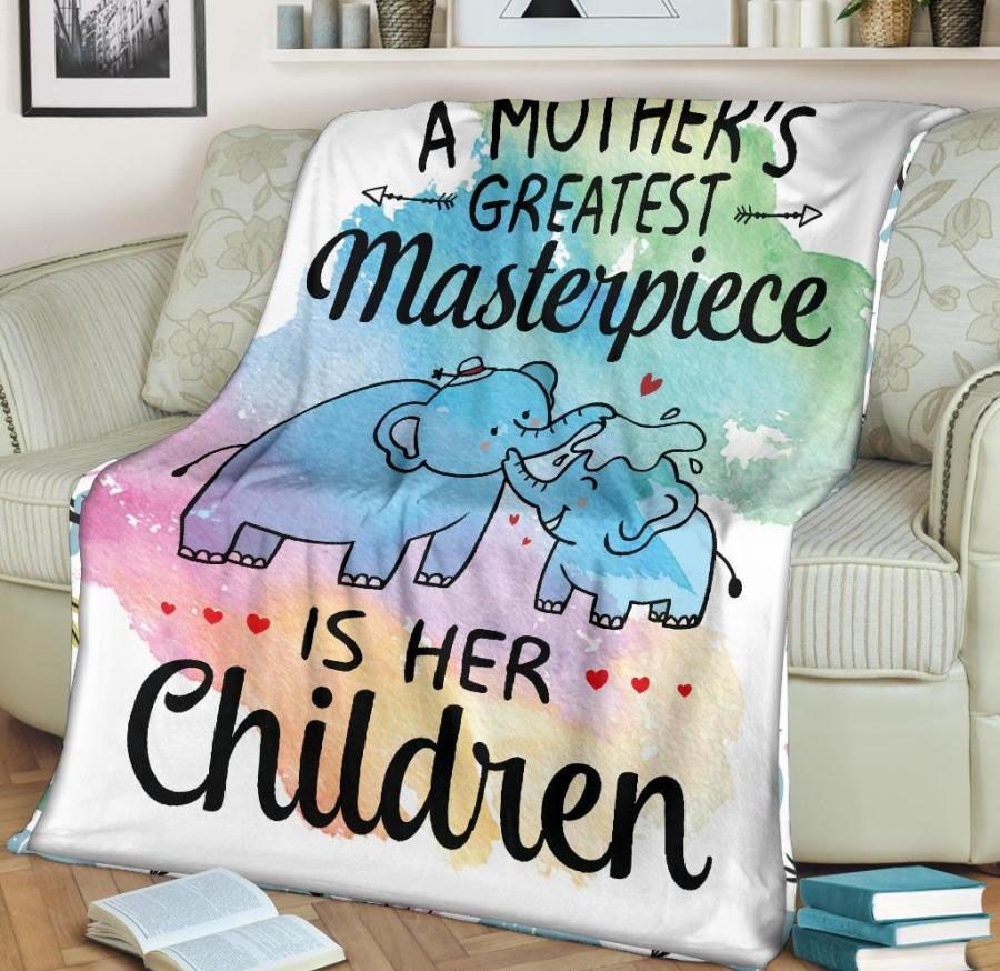 A MOTHER’S GREATEST MASTERPIECE IS HER CHILD CUTE ELEPHANTS BEST SELLER FLEECE BLANKET GIFT FOR FAN A MOTHER’S GREATEST MASTERPIECE IS HER CHILD CUTE ELEPHANTS BEST SELLER FLEECE BLANKET GIFT FOR FAN