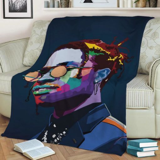 ASAP ROCKY WPAP POP ART BEST SELLER FLEECE BLANKET GIFT FOR FAN ASAP ROCKY WPAP POP ART BEST SELLER FLEECE BLANKET GIFT FOR FAN