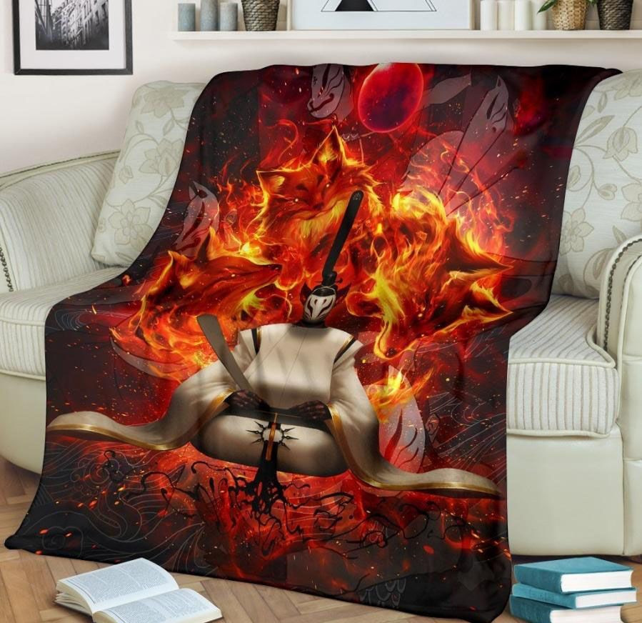 ANIME FIRE FOX BEST SELLER FLEECE BLANKET GIFT FOR FAN ANIME FIRE FOX BEST SELLER FLEECE BLANKET GIFT FOR FAN