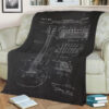 1953 ELECTRIC GUITAR-PATENT DRAWING FLEECE BLANKET GIFT FOR FAN