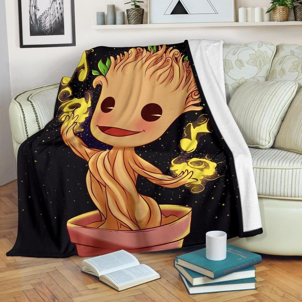BABY GROOT MARVEL FLEECE BLANKET GIFT FOR FAN BABY GROOT MARVEL FLEECE BLANKET GIFT FOR FAN