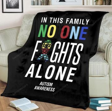AUTISM AWARENESS RIBBON BEST SELLER FLEECE BLANKET GIFT FOR FAN AUTISM AWARENESS RIBBON BEST SELLER FLEECE BLANKET GIFT FOR FAN