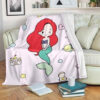 ARIEL MERMAID FLEECE BLANKET GIFT FOR FAN