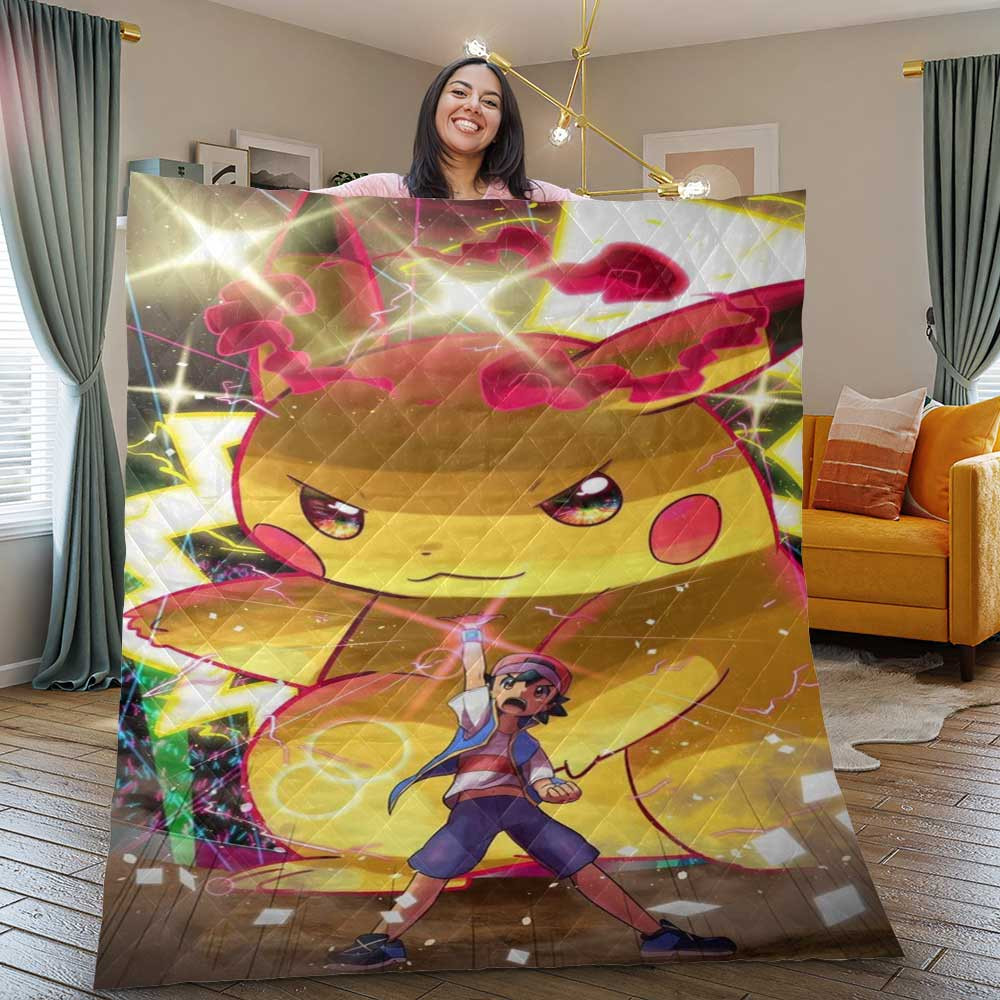 Pikachu Satoshi Pokemon Blanket Pikachu Satoshi Pokemon Blanket