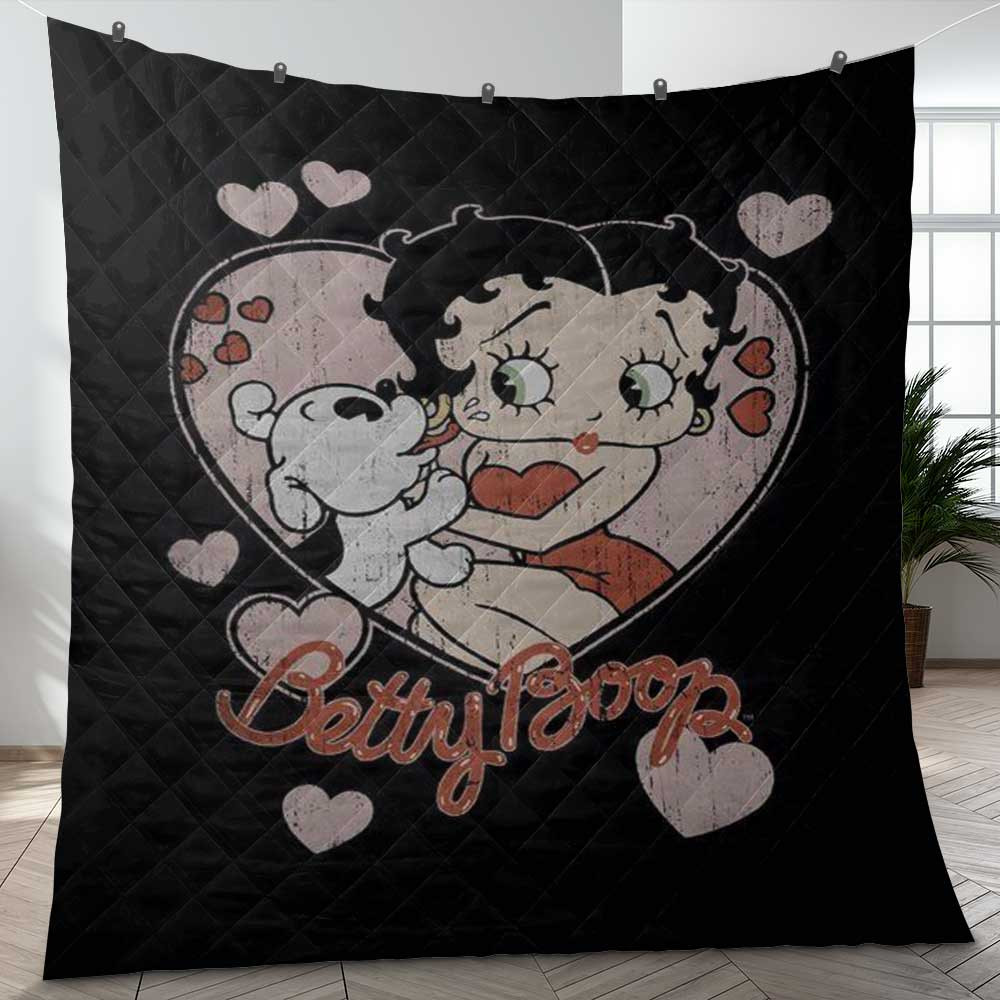 So cute Betty Boop with Pet Christmas Gifts Lover Blanket So cute Betty Boop with Pet Christmas Gifts Lover Blanket