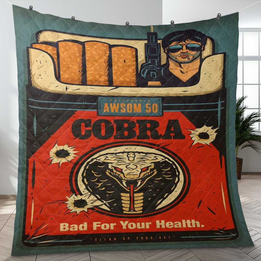 Cobra 1986 Sylvester Stallone Action Film Christmas Gifts Lover Blanket Cobra 1986 Sylvester Stallone Action Film Christmas Gifts Lover Blanket