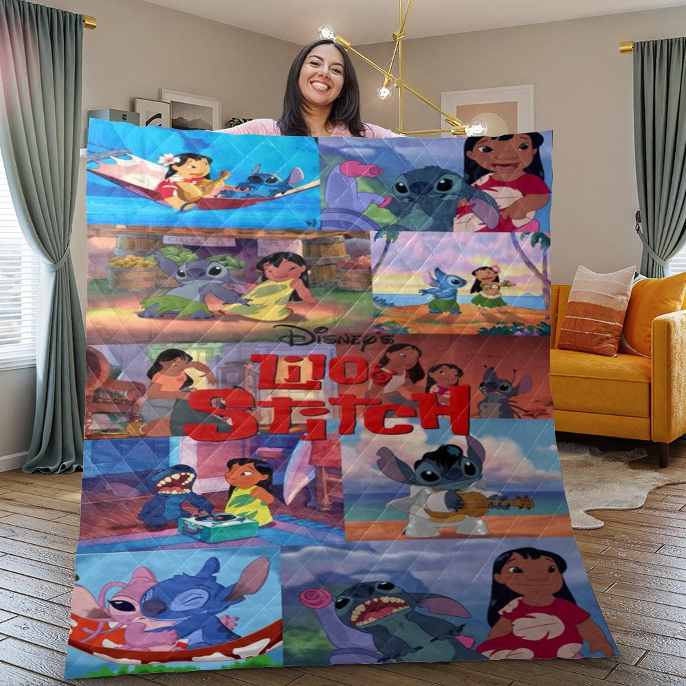 Disney Lilo And Stitch Cute Christmas Gift Blanket Disney Lilo And Stitch Cute Christmas Gift Blanket