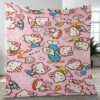 Lovely Pink Hello Kitty Ver2 Christmas Gift Lover Blanket