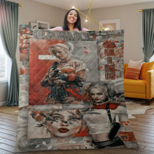 Harley Quinn Christmas Gift Lover Blanket