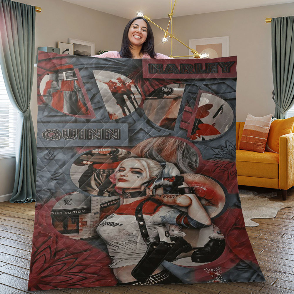Harley Quinn Christmas Gift Lover Blanket Harley Quinn Christmas Gift Lover Blanket
