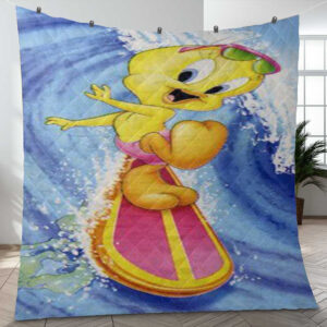 Lovely Tweety Love Surfing Looney Tunes Flims Ver6 Christmas Gift Lover Blanket
