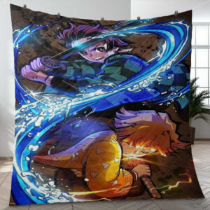 Kamado Tanjiro Manga Demon Slayer Kimetsu no Yaiba Christmas Gifts Lover Blanket