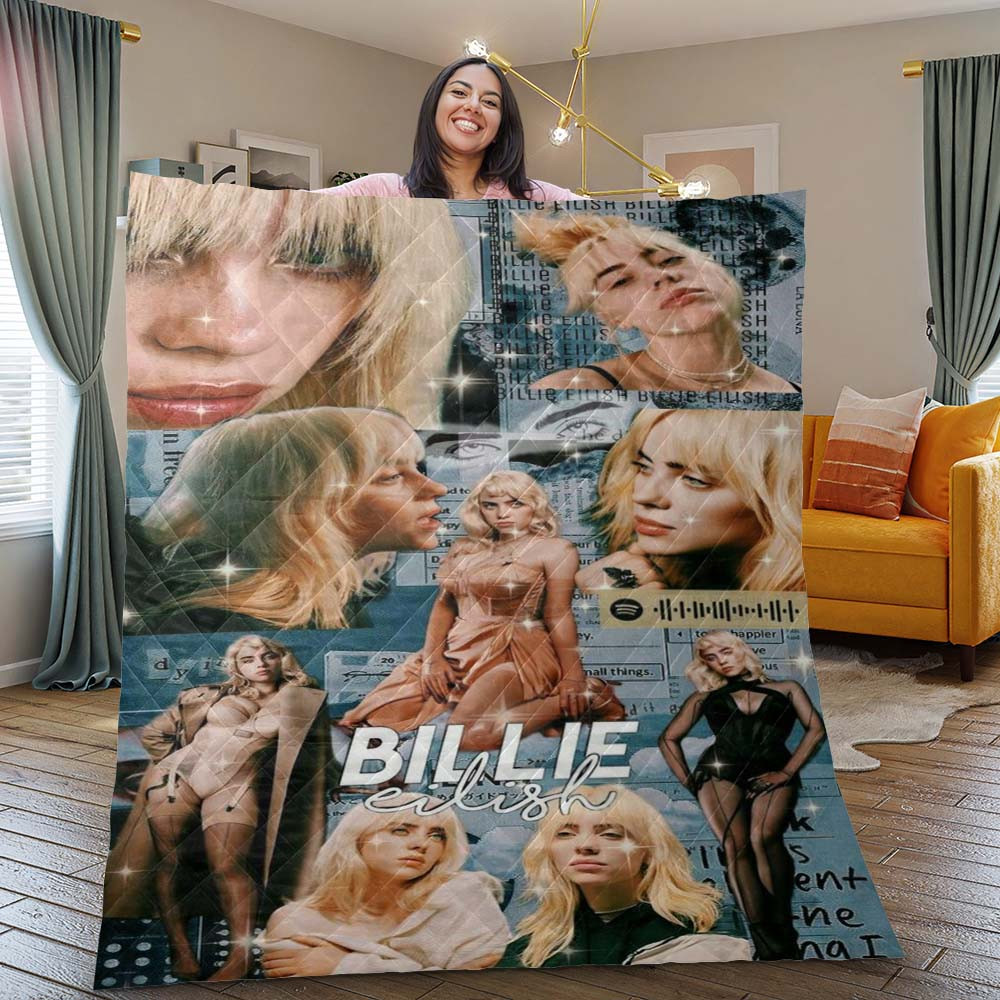 Billie Eilish Music Lover Christmas Gifts Blanket Billie Eilish Music Lover Christmas Gifts Blanket