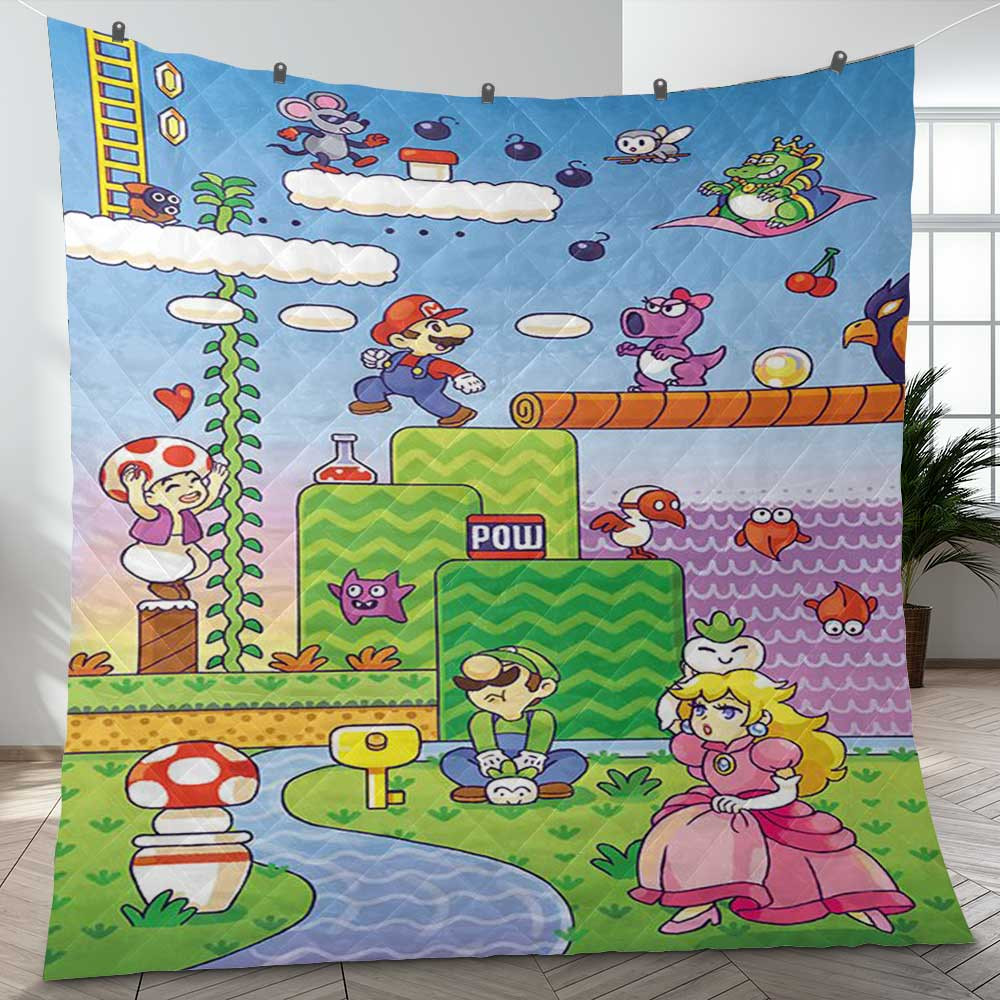 Super Mario Games Lucky A9596 Gift Lover Blanket Super Mario Games Lucky A9596 Gift Lover Blanket