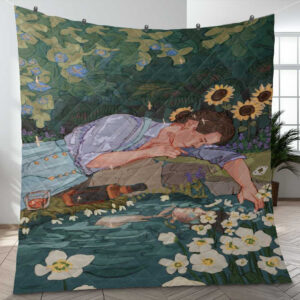 Harry Styles Fine Line Pink Flower Butterfly Art Thank You For The Memories Christmas Gifts Lover Blanket