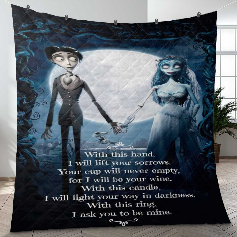 Emily the Corpse Bride and Victor Van Dort Cartoon Gift Lover Blanket Emily the Corpse Bride and Victor Van Dort Cartoon Gift Lover Blanket