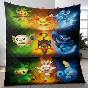 Full Monster Pokemon Evolution TV Cartoon Ver2 Gift Lover Blanket