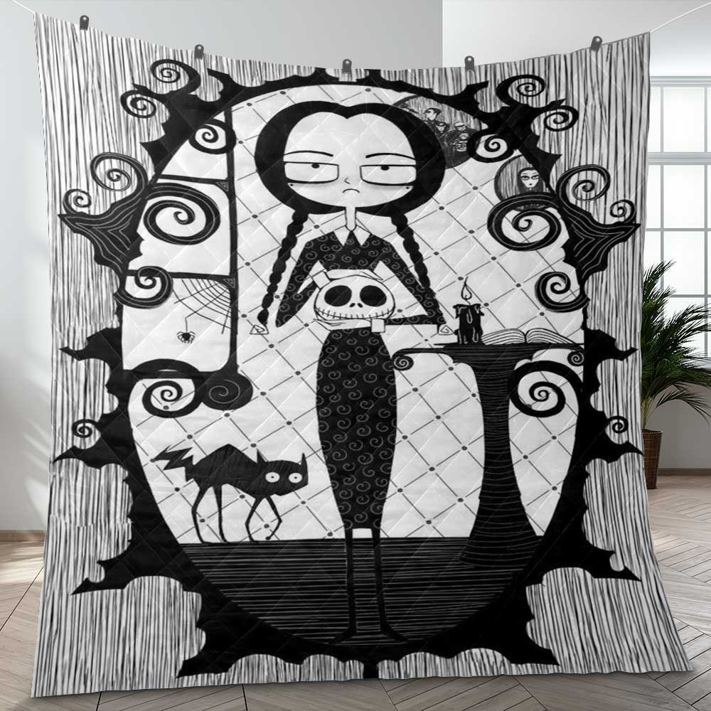 Merlina Addams Wednesday Addams Cartoon Gift Lover Blanket Merlina Addams Wednesday Addams Cartoon Gift Lover Blanket