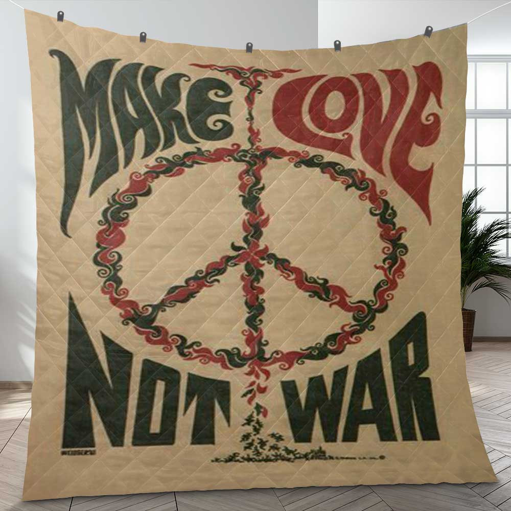 Hippie Make Love Not War Collectors Art Gift Lover Blanket Hippie Make Love Not War Collectors Art Gift Lover Blanket