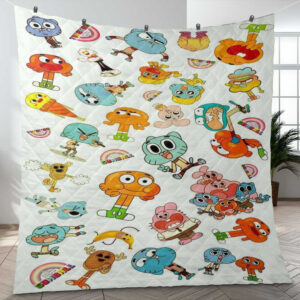 Funny The Amazing World of Gumball Love Family Gift Fan Blanket