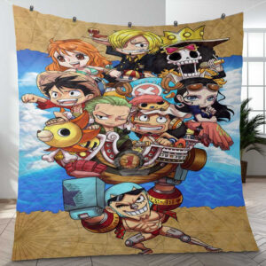 One Piece Anime All Characters Chibi Ver1 Gift Lover Blanket