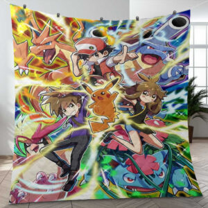 Full Monster Pokemon Evolution TV Cartoon Ver3 Gift Lover Blanket